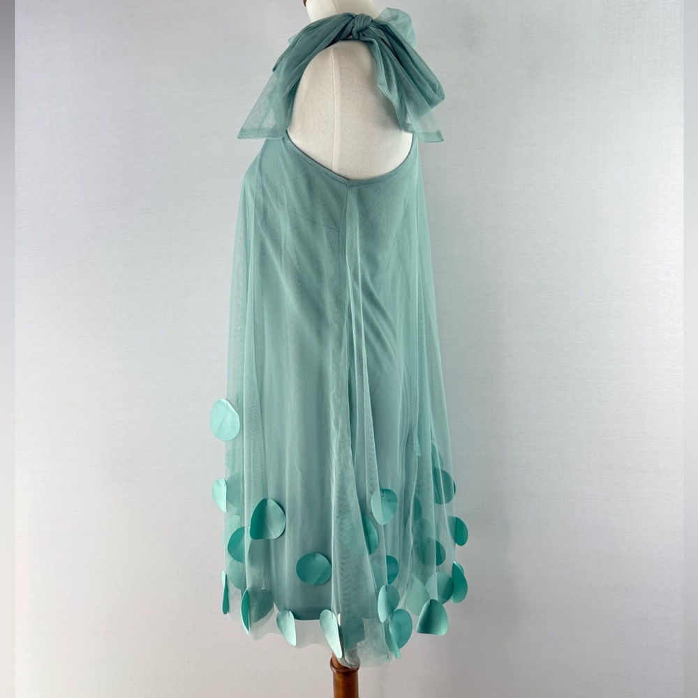 Ryu | ModCloth Seafoam Green Halter Mesh Bubble Shift Dress - Picture 5 of 11